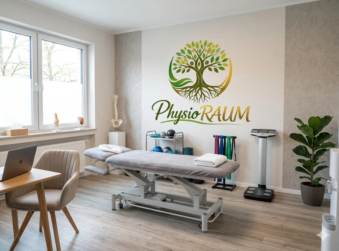 Praxisraum im PhysioRAUM mit weichem Tageslicht